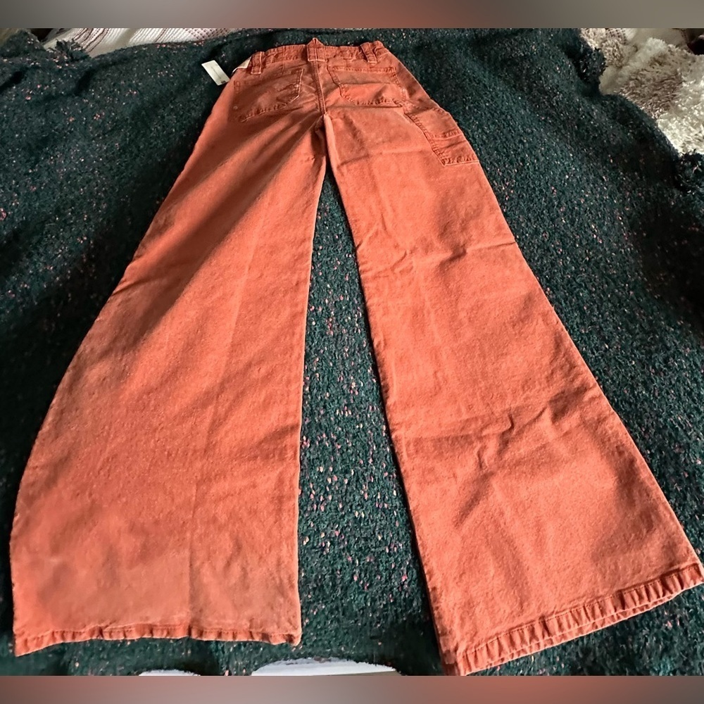 RARE Pilcro Carpenter Wide Leg Pants Orange NWT 26 - Picture 10 of 16